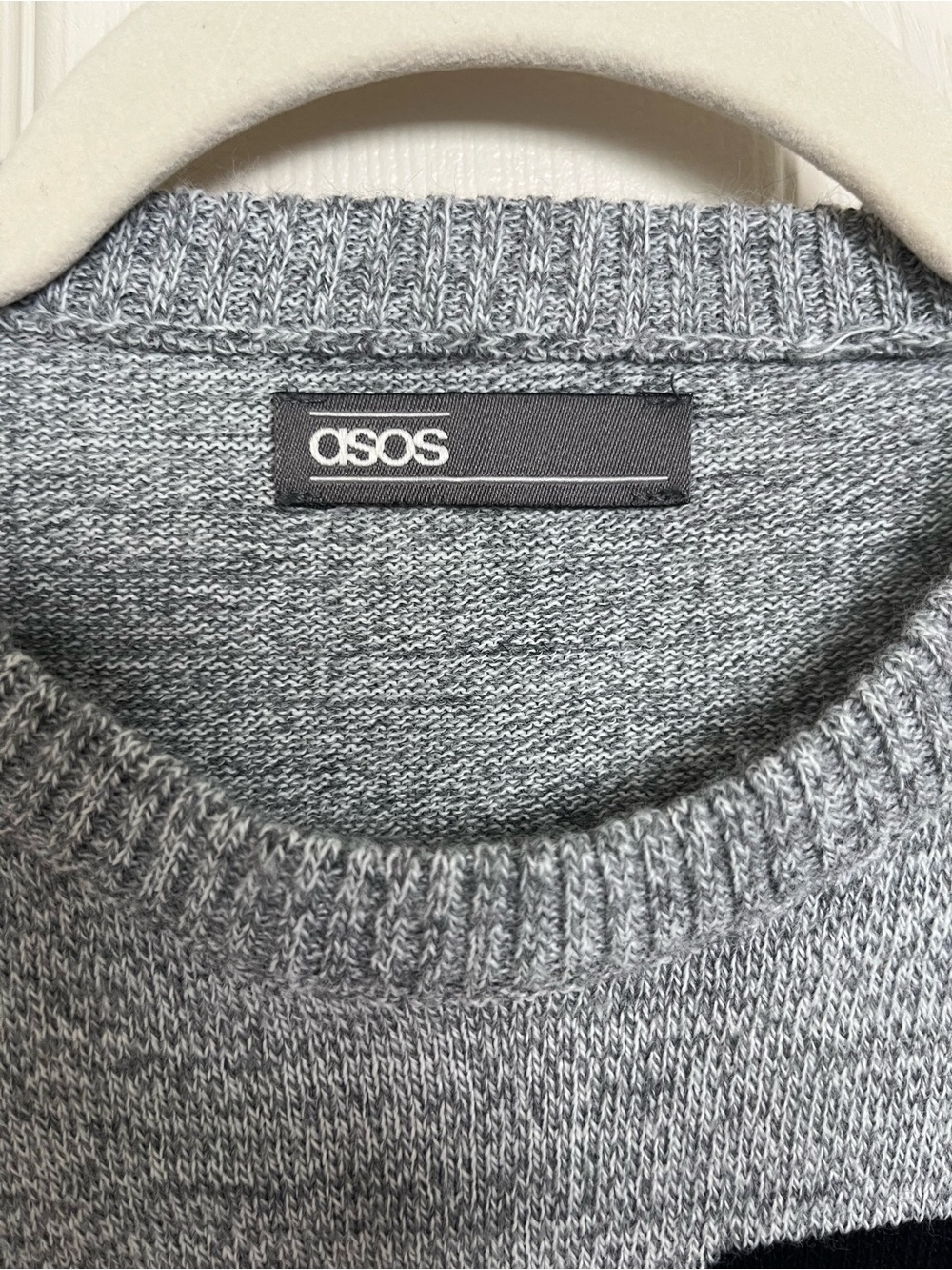 ASOS Gray Rib-Knit Sweater with Black Skeleton Motif - Women's size L - Picture 4 of 9